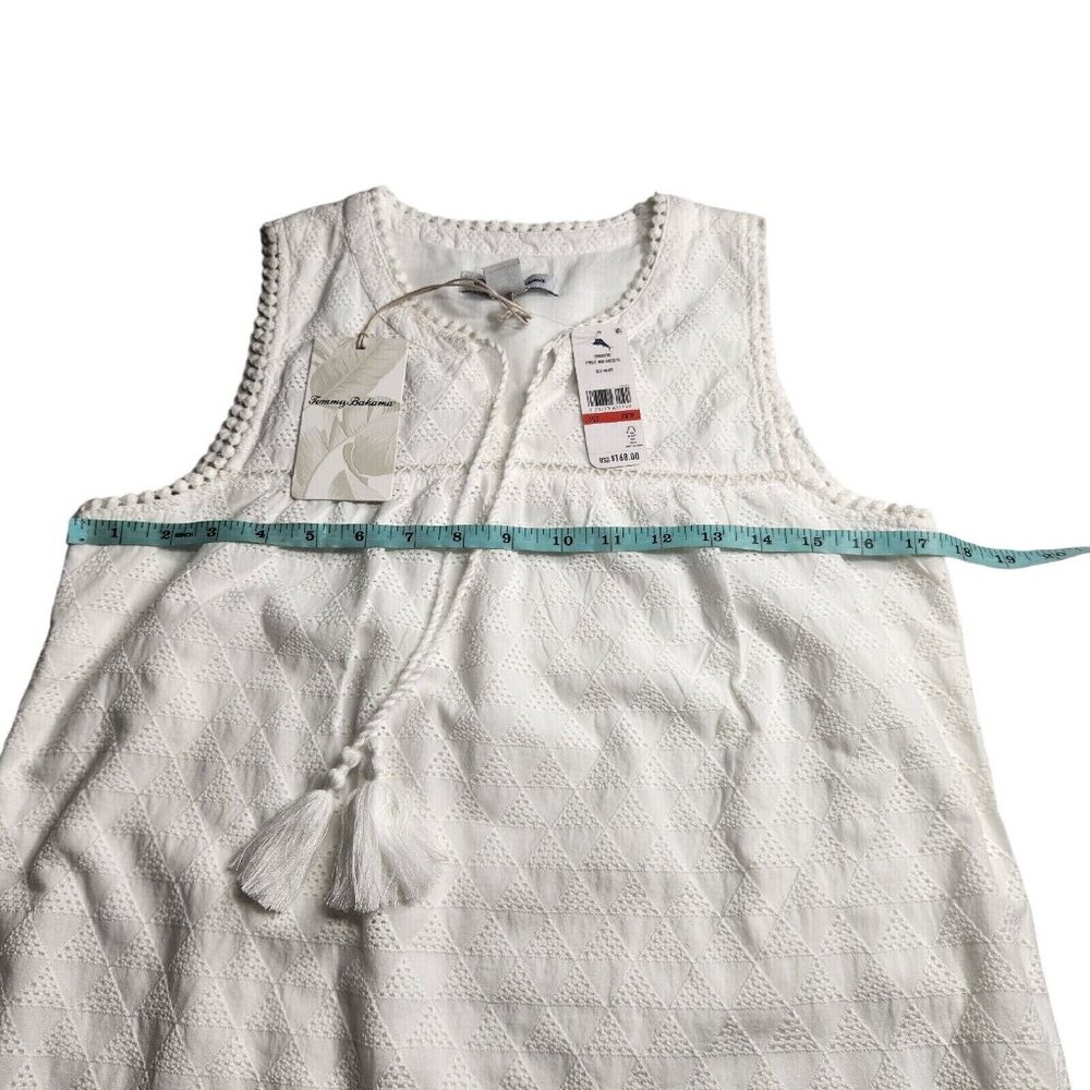 Tommy Bahama Womens Size XS Sleeveless White Eyelet Ruffle Midi Dress NWT --20 - Picture 9 of 12